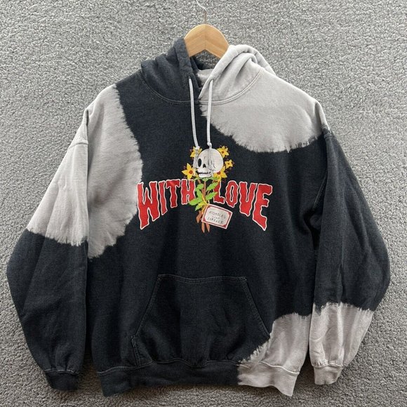 Linda Finegold Other - Linda Finegold With Love Live Forever Gray Bleached Hoodie Unisex Size Large